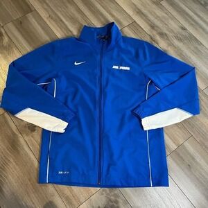 Nike‎ Mens Dri-Fit Air Force Track Jacket Blue White Full Zip Small